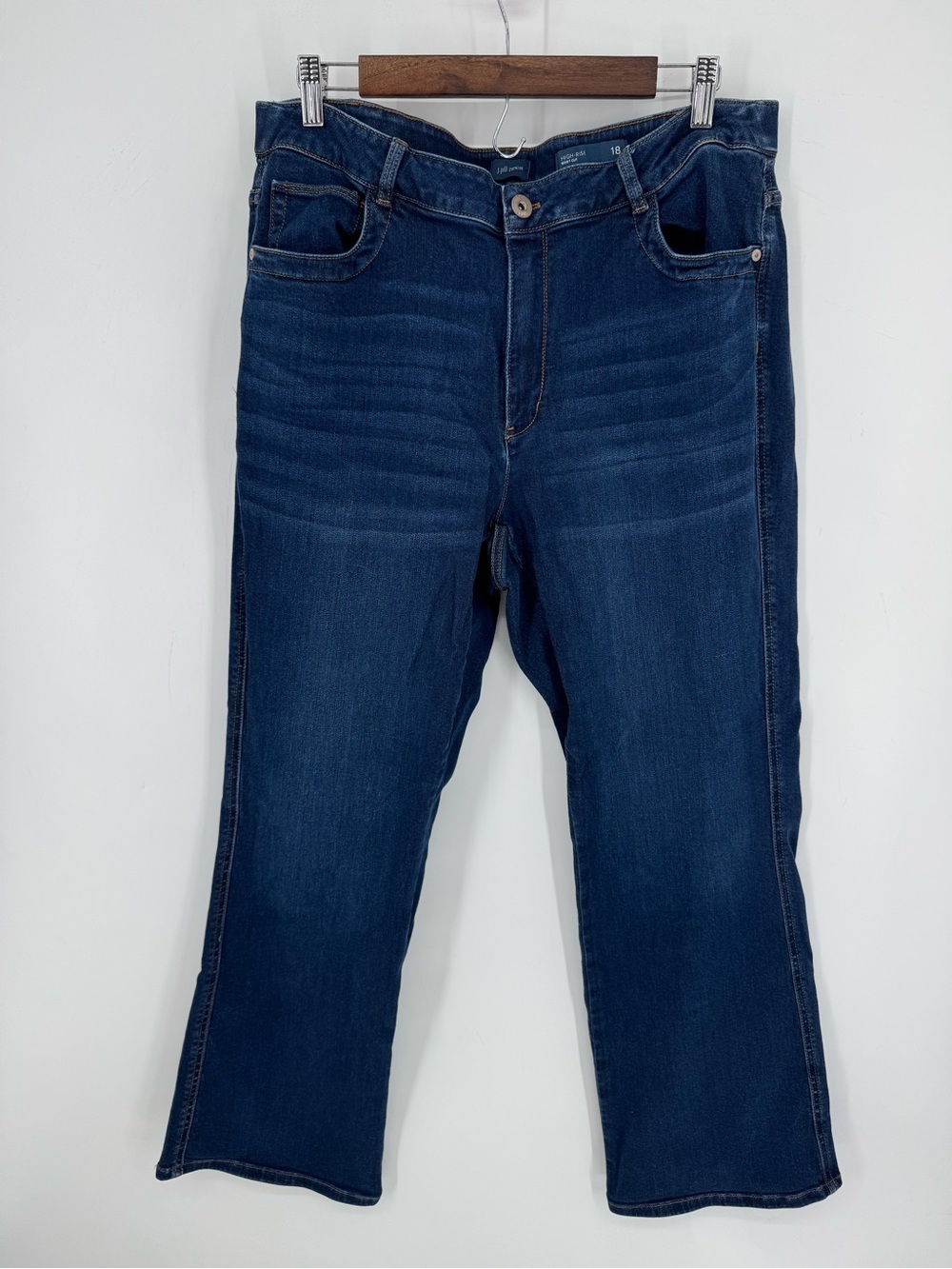 J. Jill Women's Denim High Rise Medium Wash Boot Cut Casual Jeans Plus Size 18R